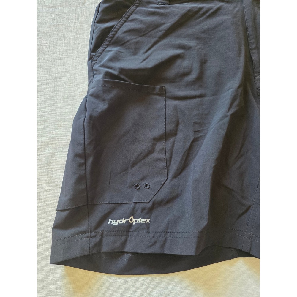 Mossy Oak Fishing Hydroplex Cargo Shorts Mens 36 Black Performance Quick Dry 7in - Picture 4 of 7